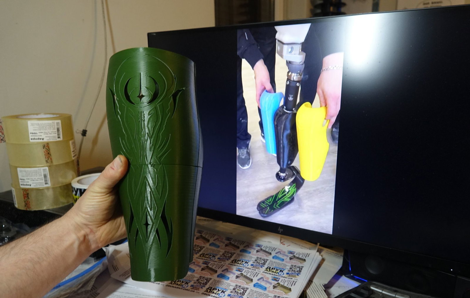 Schoner aus dem 3D-Drucker schützen die Prothesen ukrainischer Veteranen.