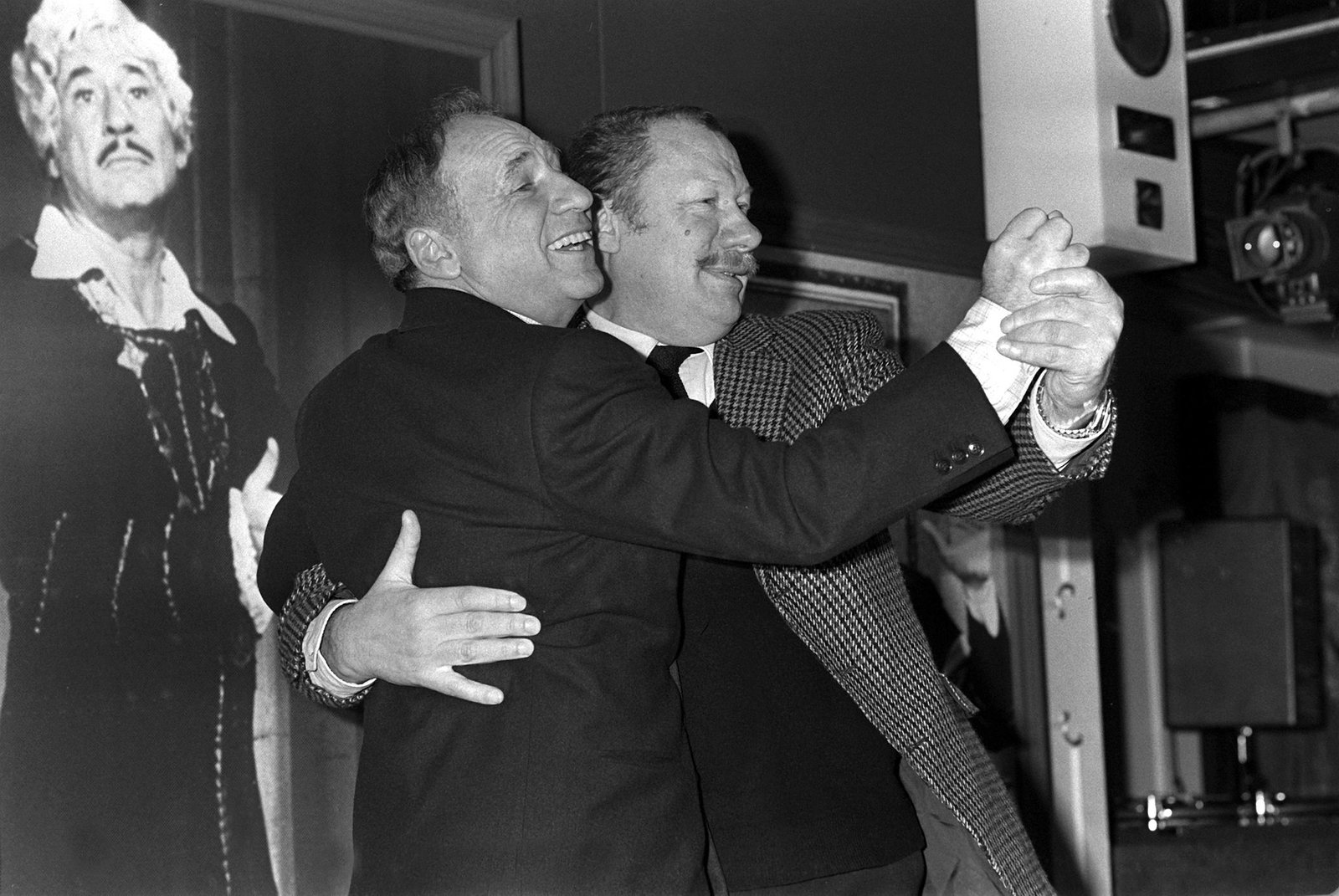 1984 traf Mel Brooks auf seine langjährige deutsche Stimme, den 2018 gestorbenen Schauspieler Wolfgang Völz. (Archivbild)
