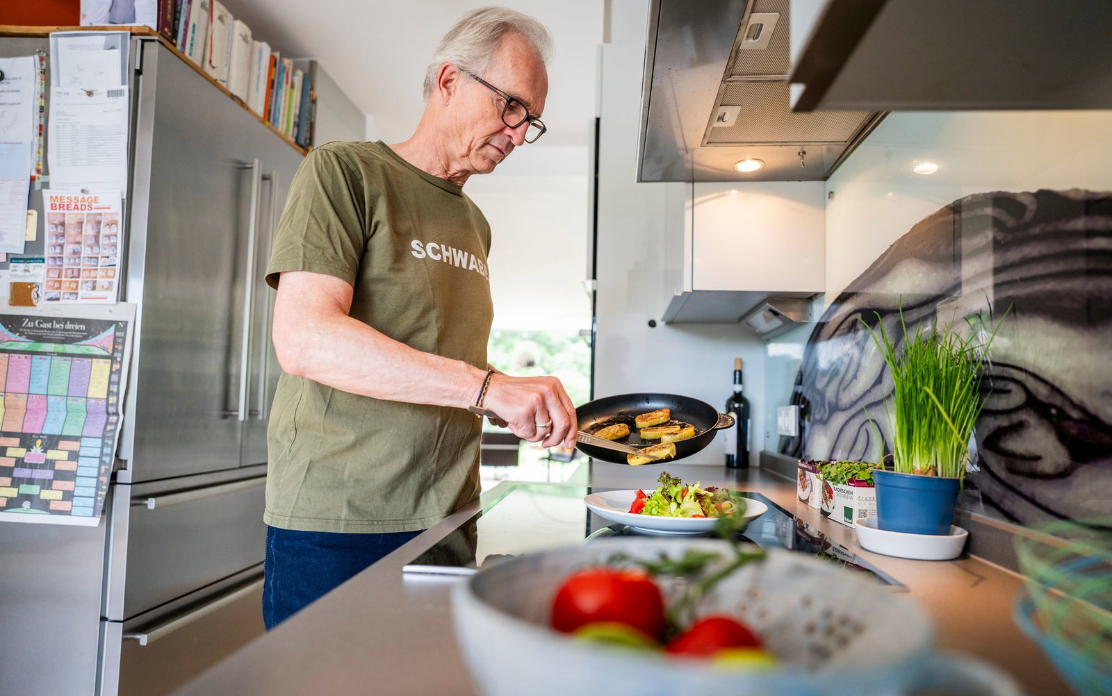 Der Blogger und selbsterklärte «Maultaschenfreak» Volker Klenk ist auch beim «Maultaschen-Fäschdival» im baden-württembergischen Metzingen mit dabei.
