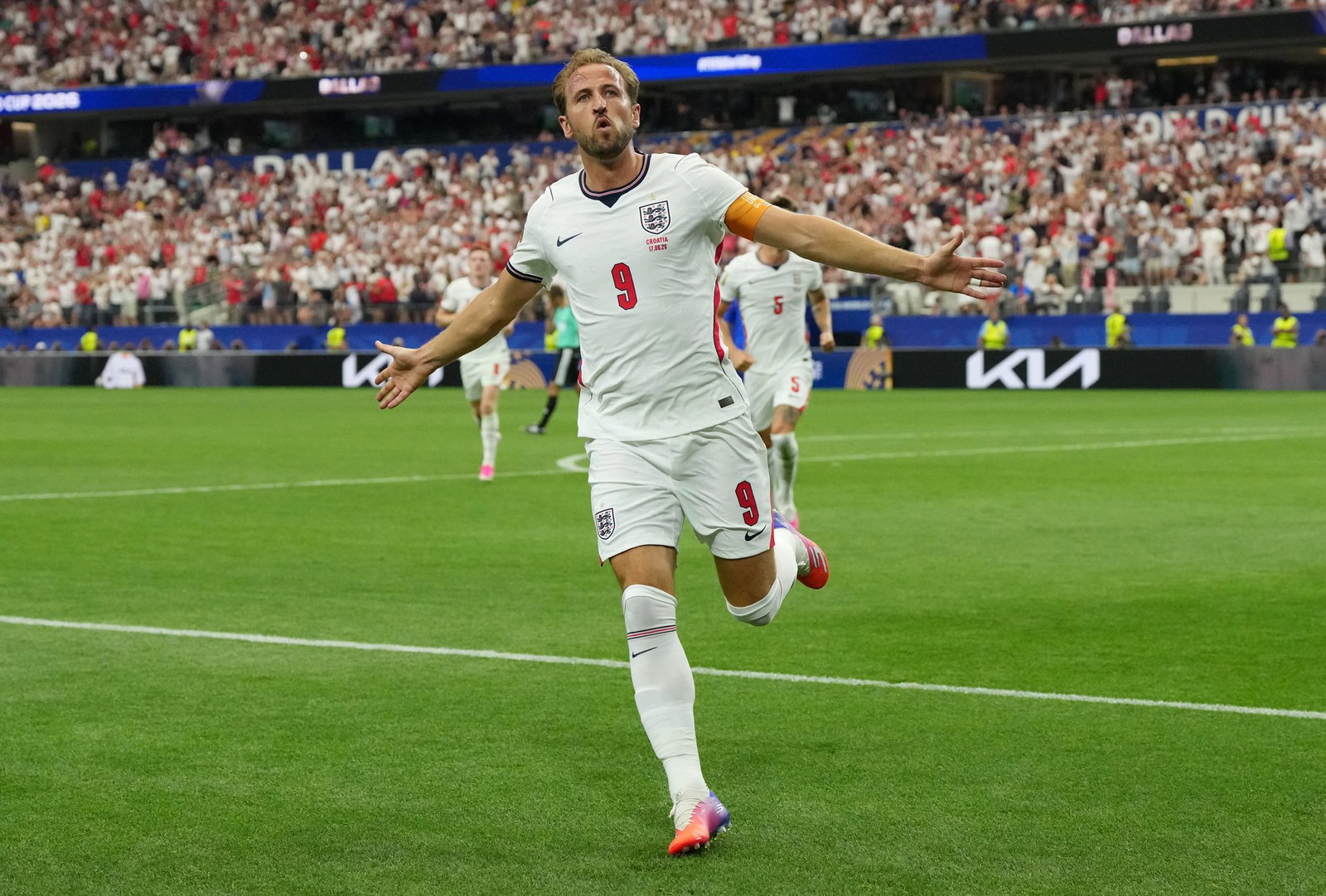 Harry Kane bejubelten einen Treffer im WM-Spiel gegen Kroatien.