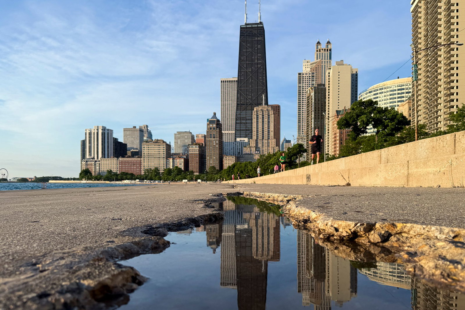 Am Lake Michigan bereitet sich die Nationalmannschaf nach der Ankunft in Amerika weiter auf die WM vor. 