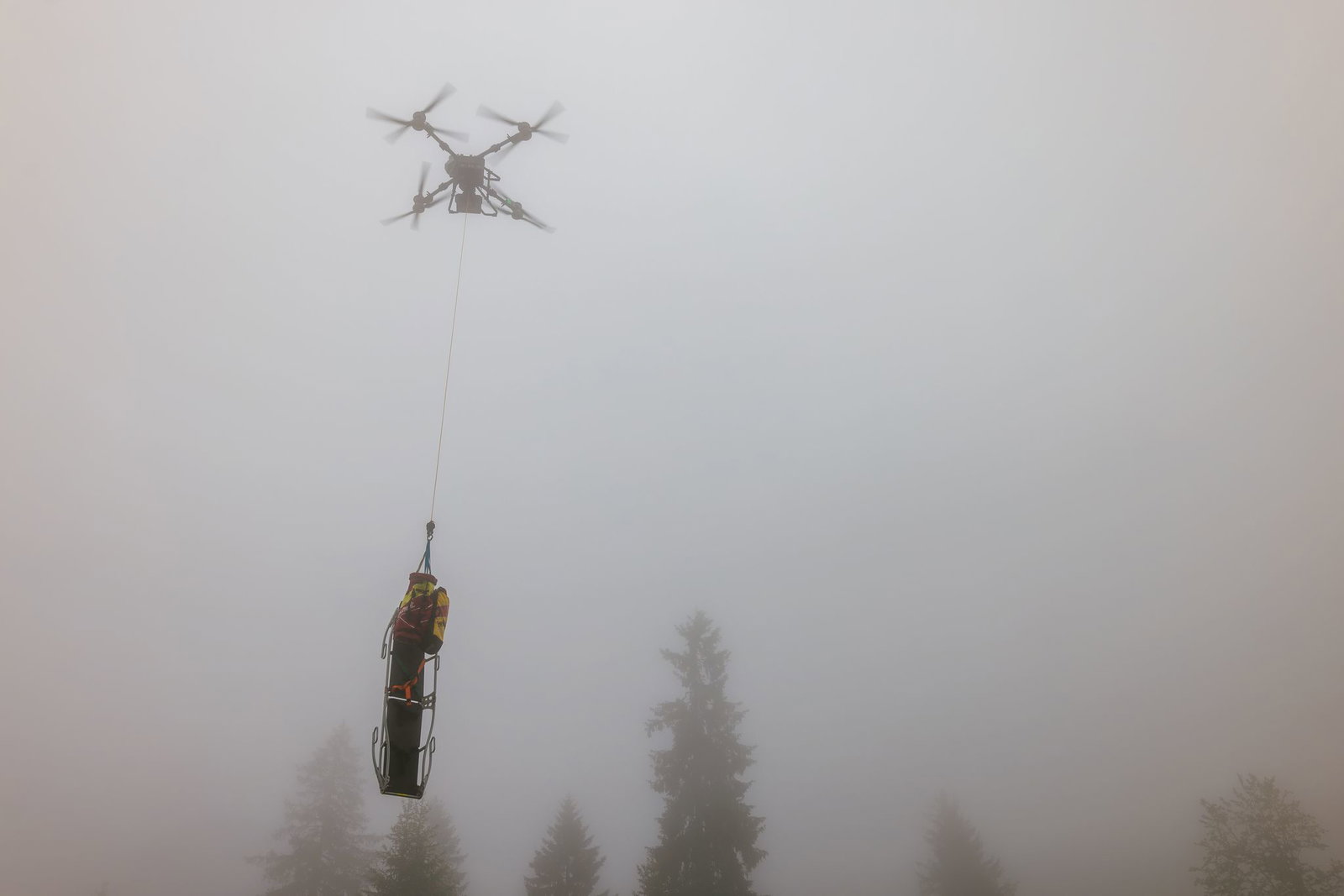 Die neue Drohne kann bis zu 100 Kilogramm Gewicht transportieren.