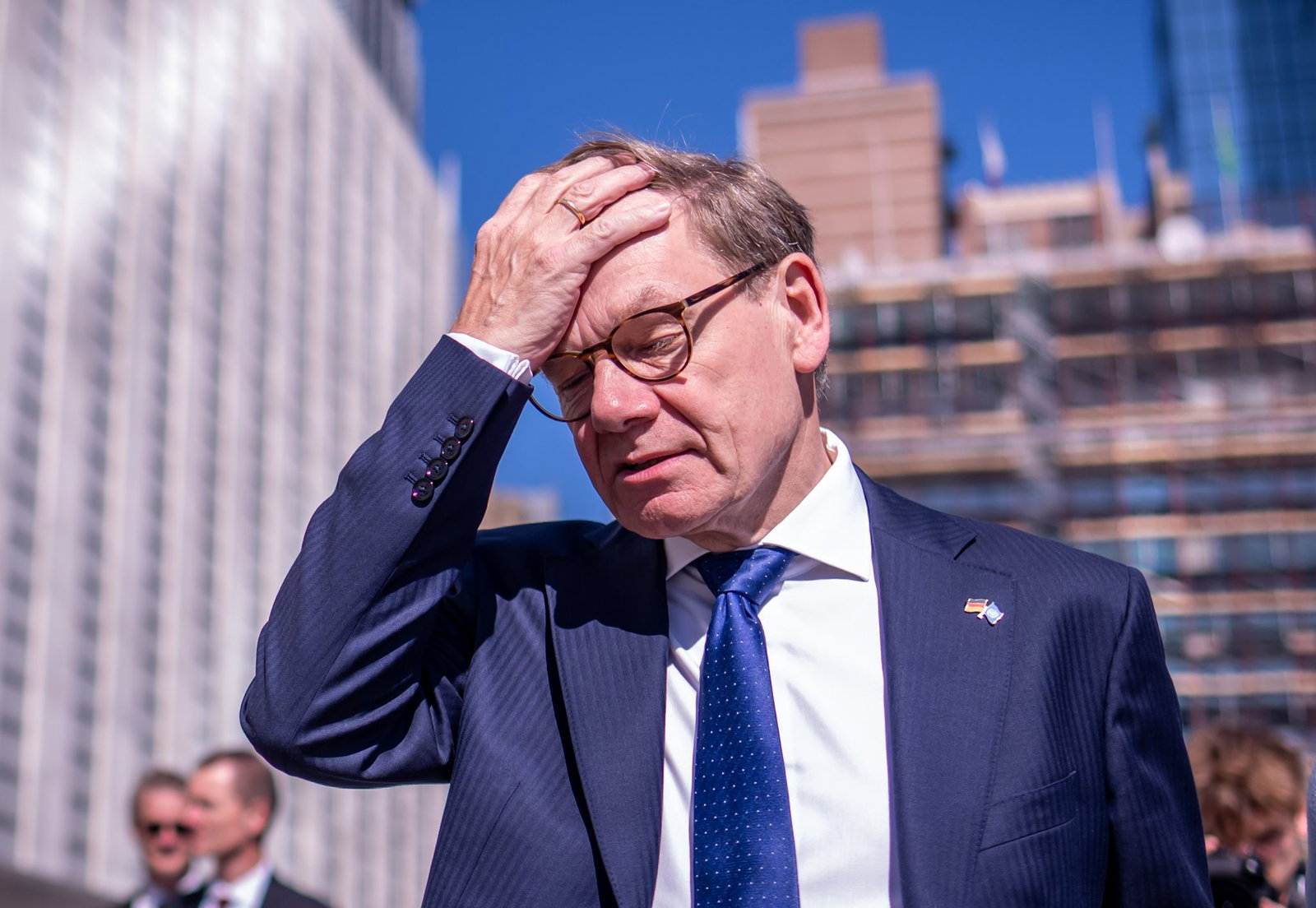 Außenminister Johann Wadephul (CDU) auf dem Weg zur Wahl für den UN-Sicherheitsrat in der Generalversammlung der Vereinten Nationen in New York.