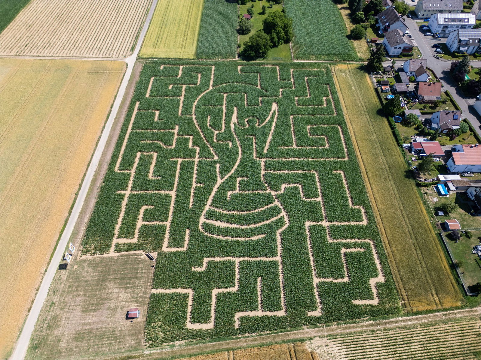 Dieser Irrgarten hat eine ganz besondere Form. 