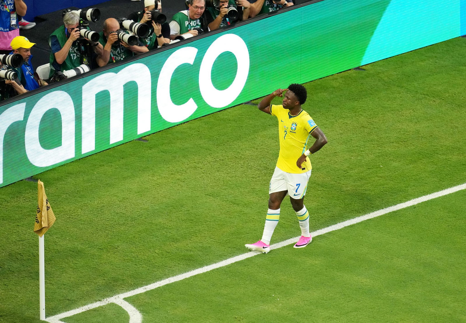 Vinicius Junior feierte zwei Tore für Brasilien.
