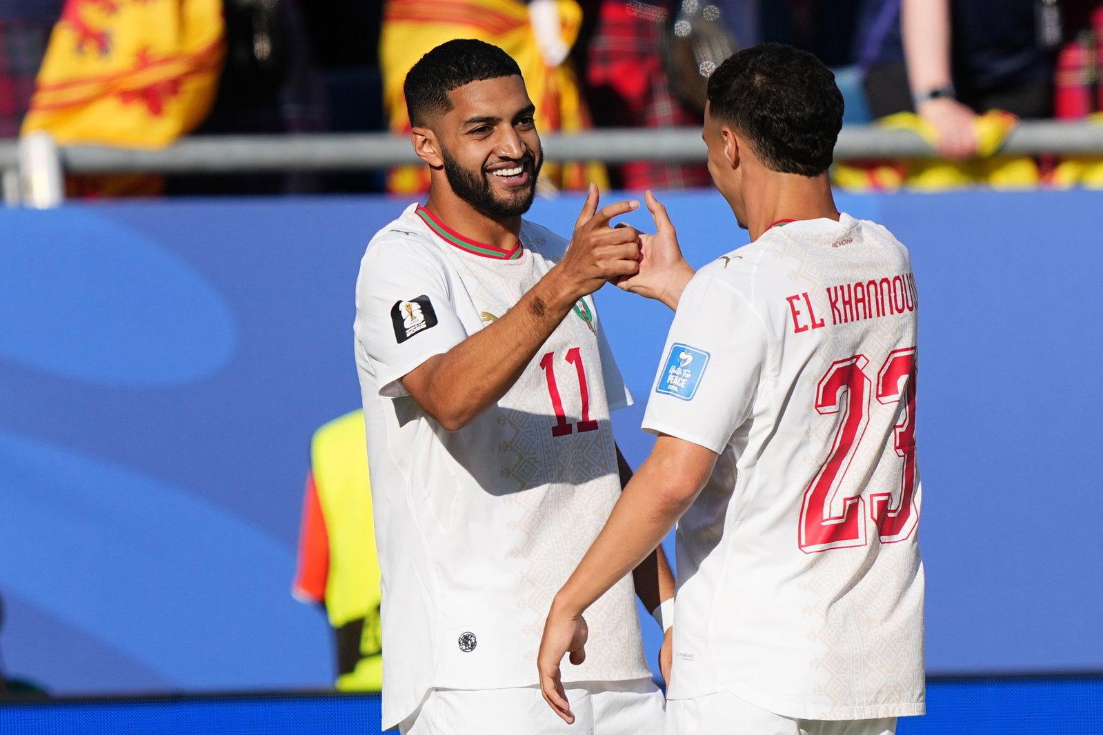 Traf auch schon beim 1:1 gegen Brasilien: Marokkos Ismael Saibari. 