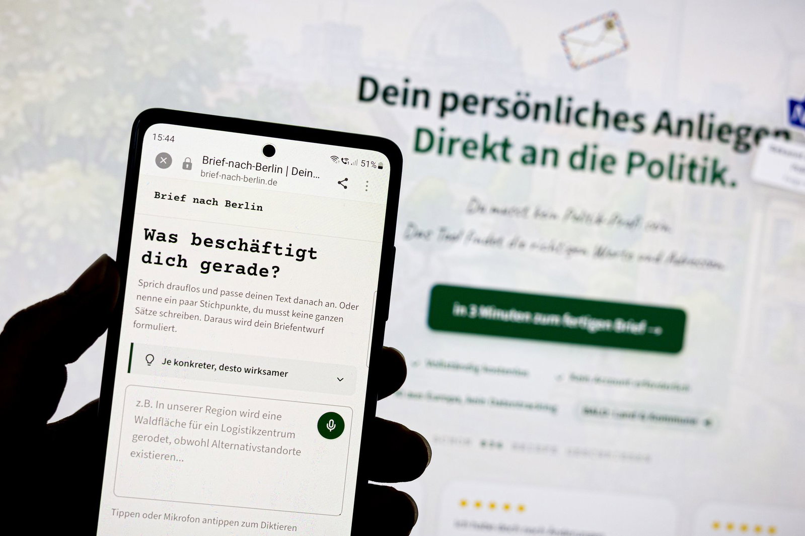 Das Portal soll helfen, sich an Politiker zu wenden.