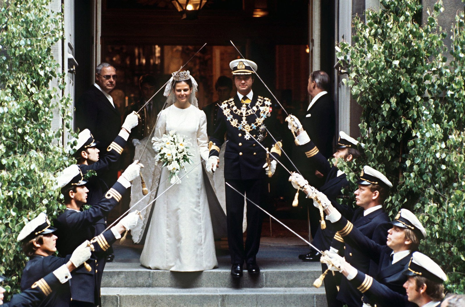 Traumhochzeit in Stockholm: Am 19. Juni 1976 geben sich König Carl XVI. Gustaf und Silvia das Jawort. (Archivbild)