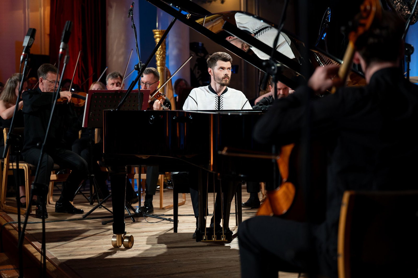 Aufnahme vom Konzert in Kiew mit dem Pianisten Maksym Shadko und dem National Philharmonic Orchestra of Ukraine. (Handout)