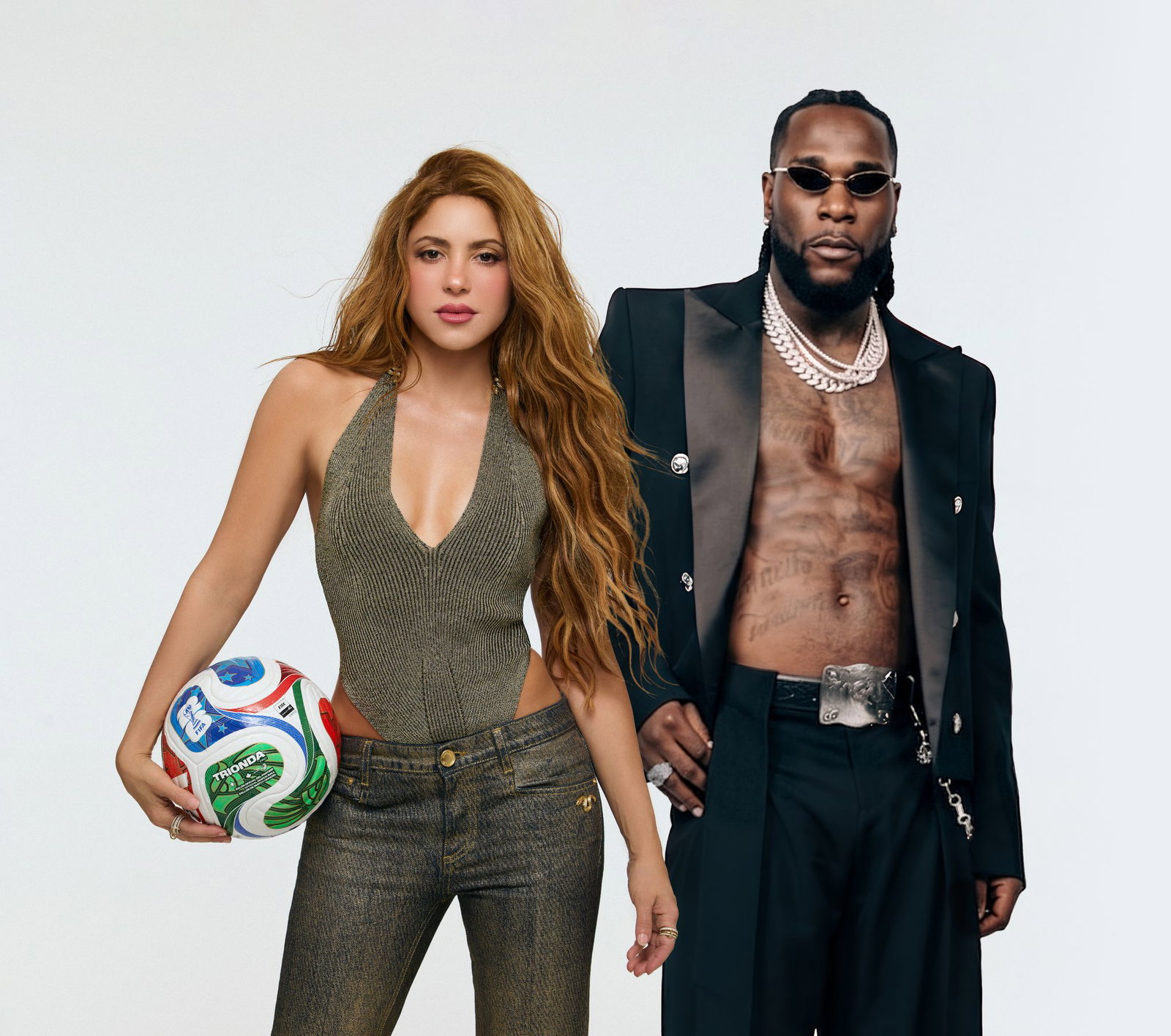 Shakira und der nigerianische Musiker Burna Boy steuern den offiziellen WM-Song «Dai Dai» bei. (Handout)