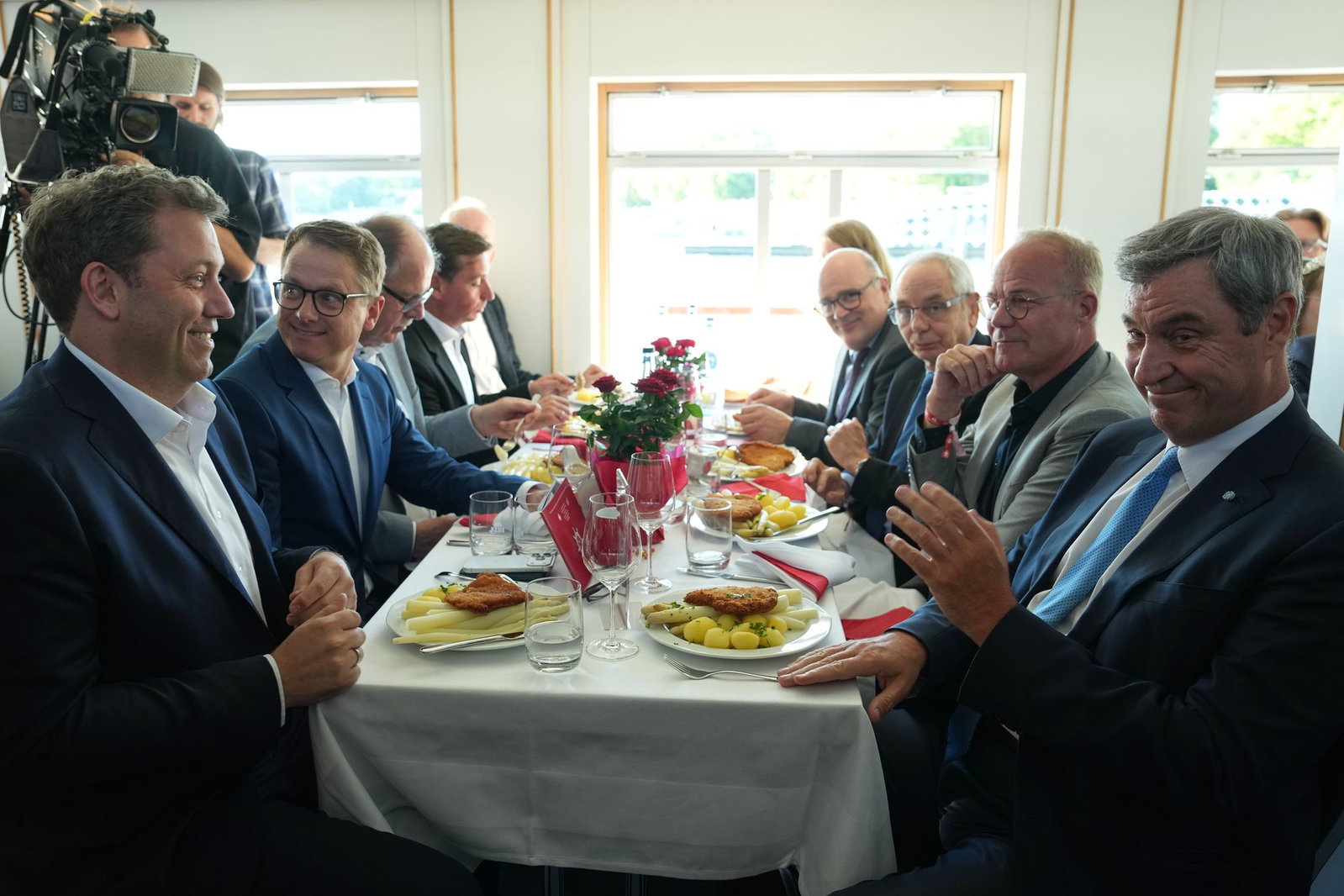 Bei der SPD-Spargelfahrt probten die Koalitionäre schon mal für das Spitzentreffen im Kanzleramt.