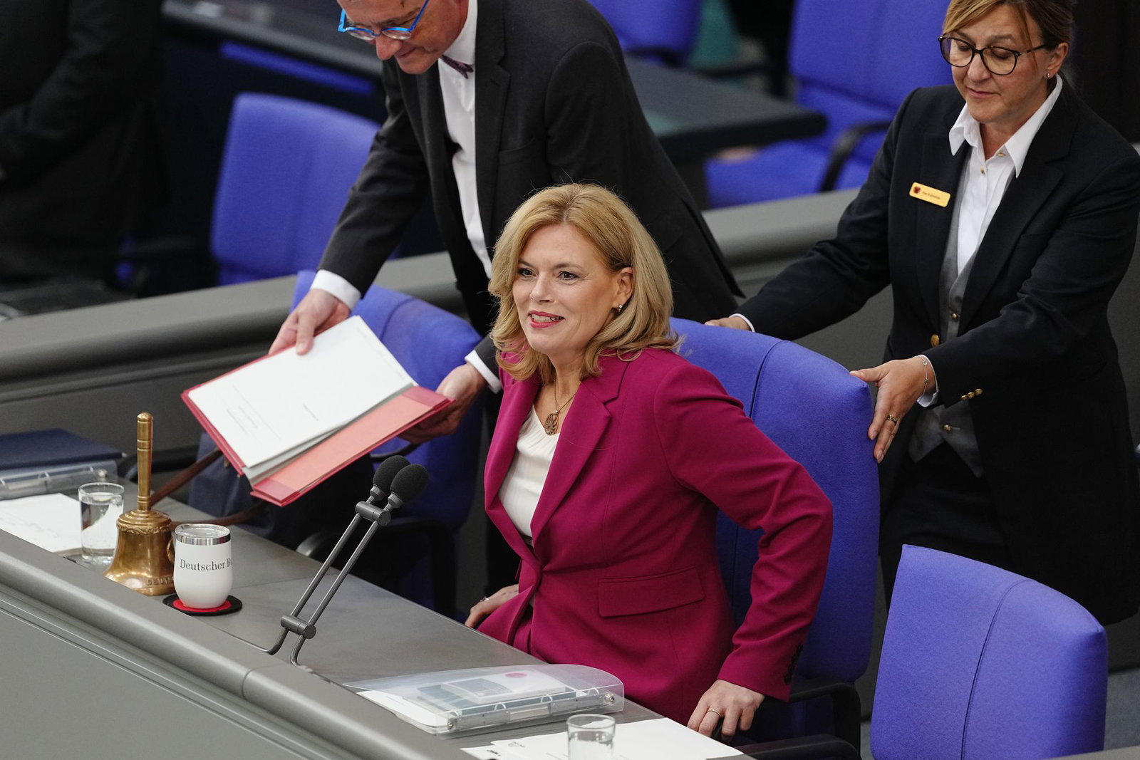 Julia Klöcker leitete am Mittwoch die Plenarsitzung des Bundestags.