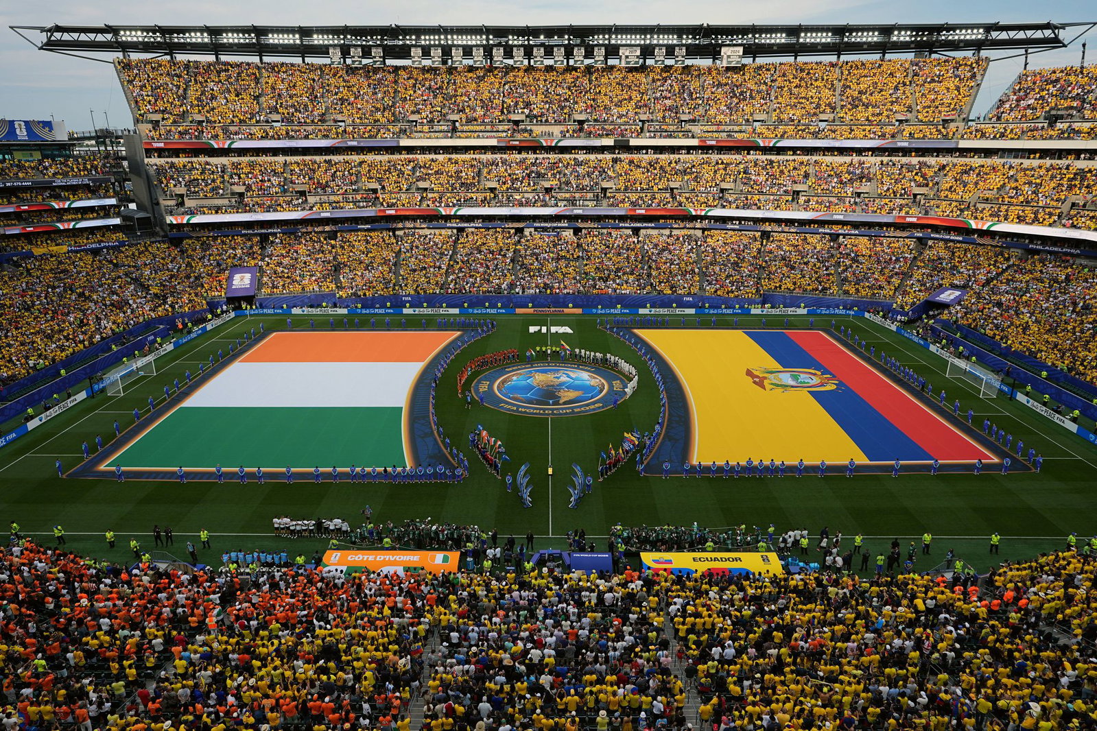 Das Stadion in Philadelphia war fest in der Hand der Ecuadorianer.