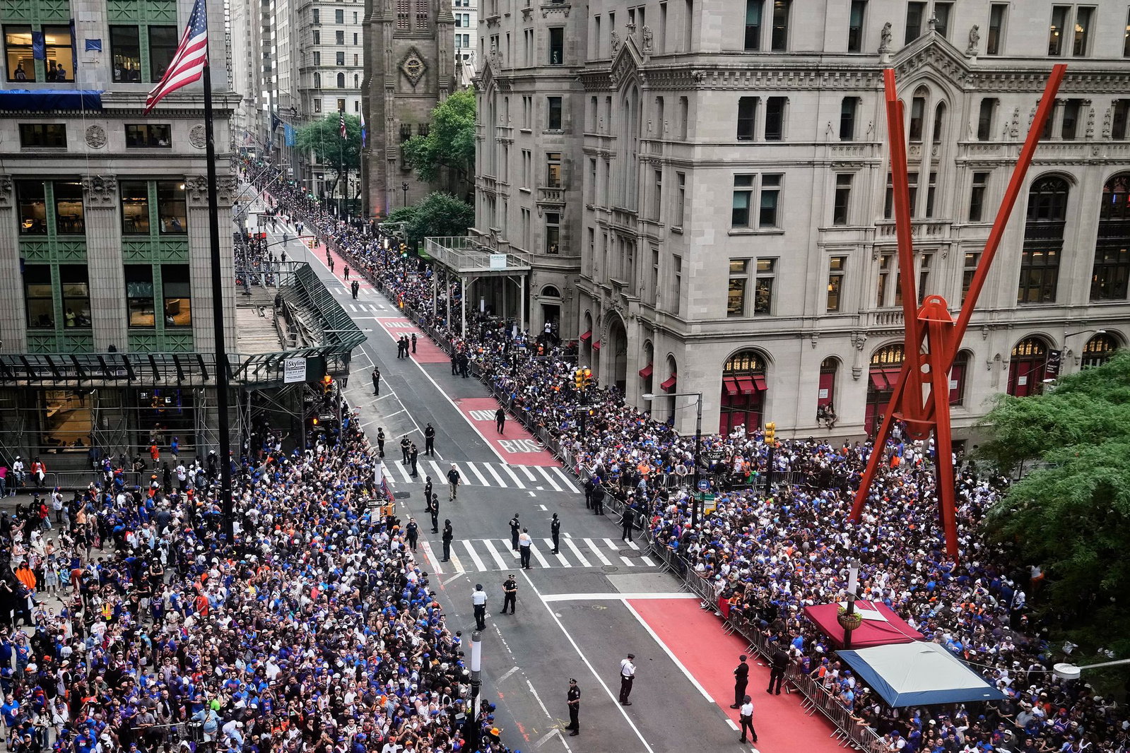 Der Andrang zur Knicks-Parade in New York war riesig. 