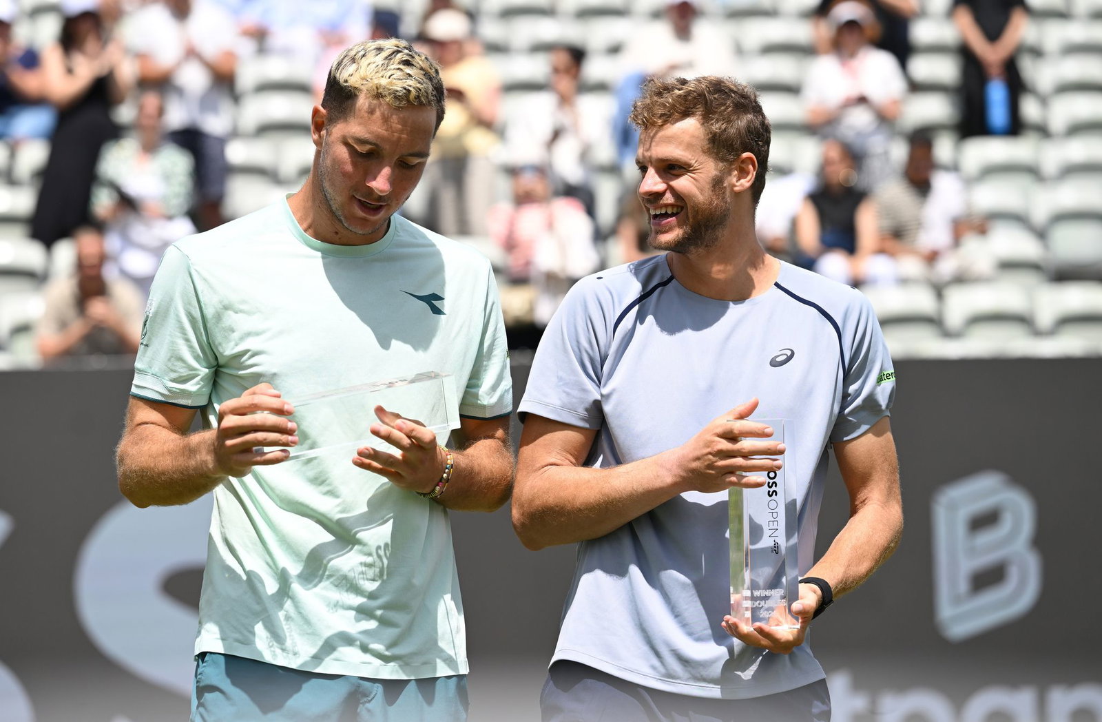 Jan-Lennard Struff und Yannick Hanfmann feierten in Stuttgart den Titel im Doppel
