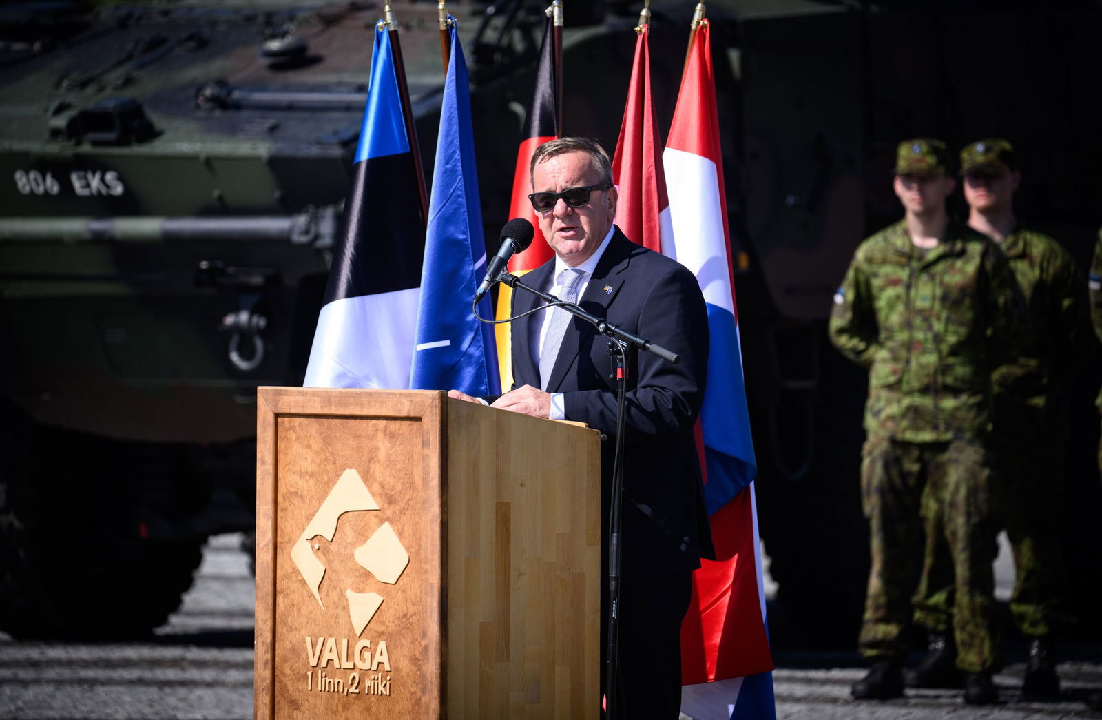 Verteidigungsminister Boris Pistorius in Valga.