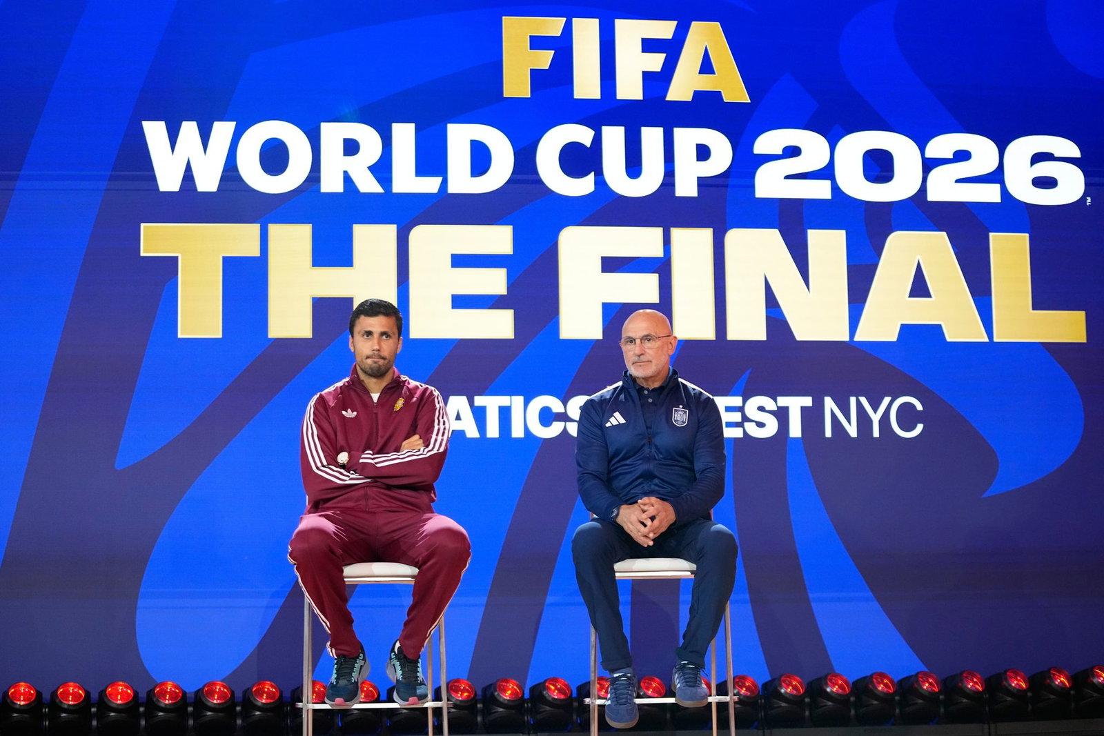 Rodri (links) und Luis de la Fuente gehen selbstbewusst ins WM-Finale gegen Argentinien.