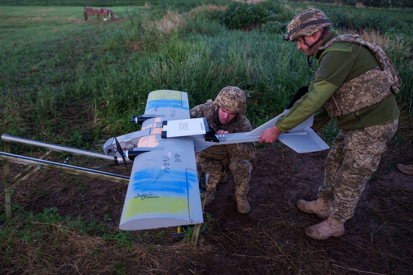 Für Schläge gegen Ziele im Asowschen Meer nutzt die Ukraine auch Drohnen mit mittlerer Reichweite. (Archivbild)