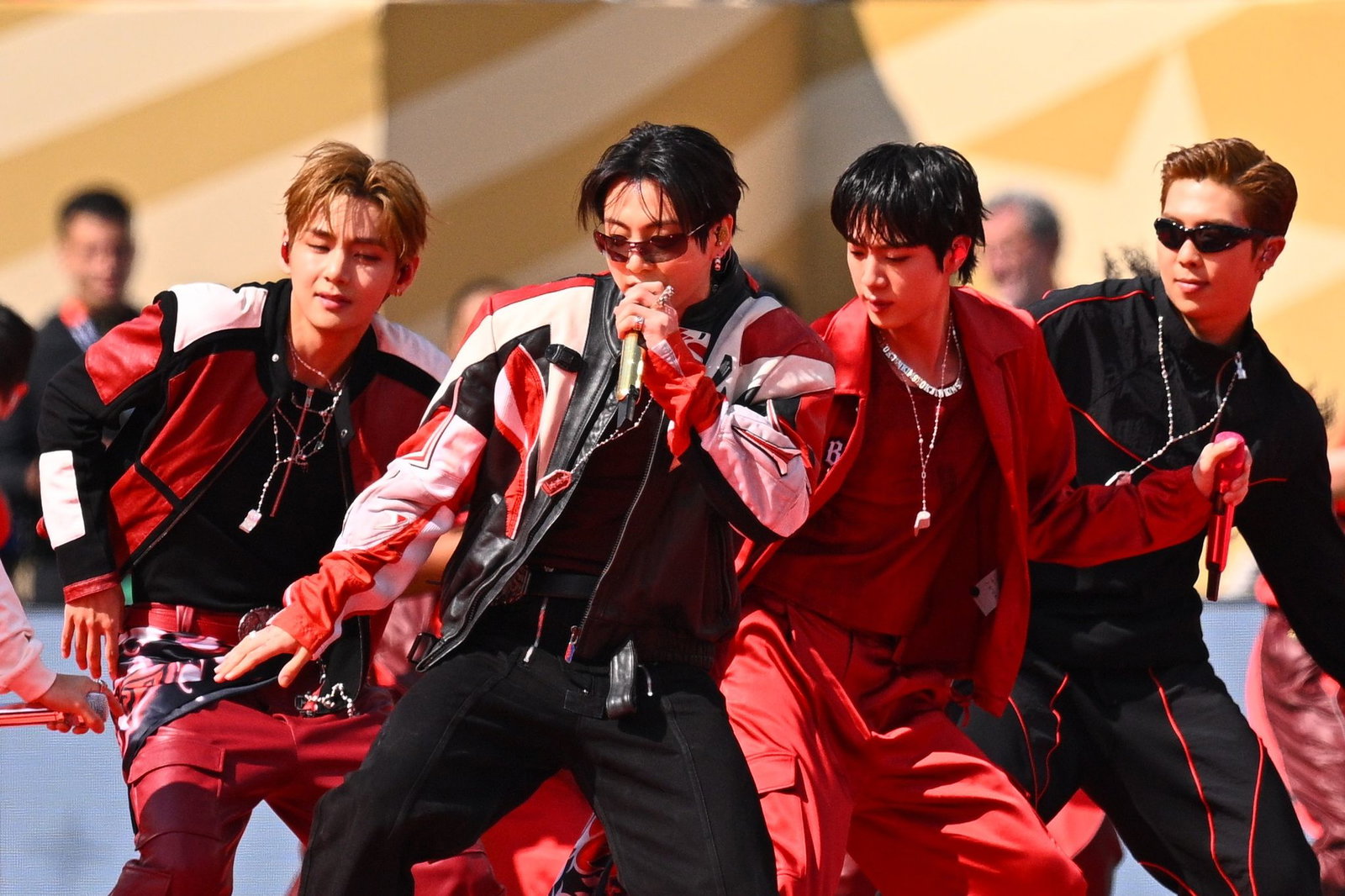 BTS trat beim Finale der Fußball-WM in den USA auf. (Archivbild)