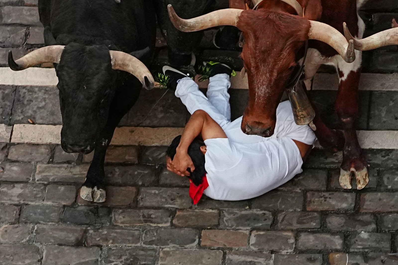 Bei der Stierhatz in Pamplona gab es viele Verletzte.