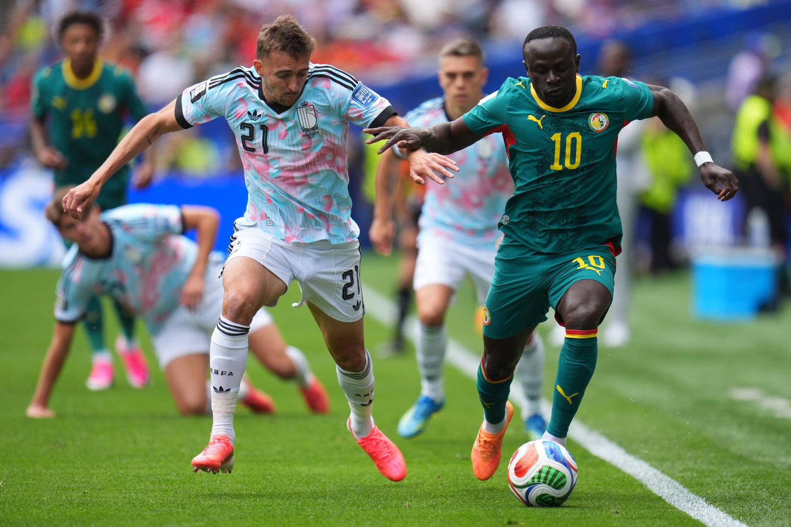 Belgien geriet gegen den Senegal mit Mané früh in die Defensive.
