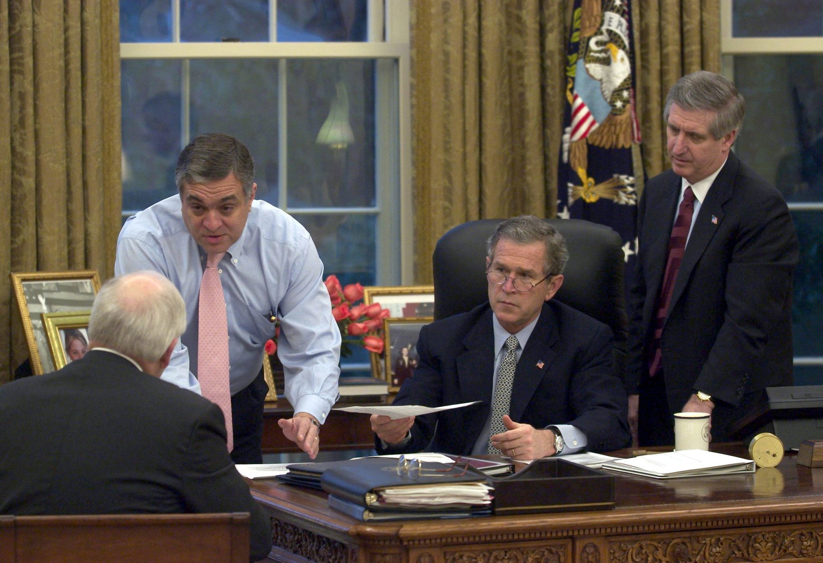 Bush im Oval Office (Archivbild).