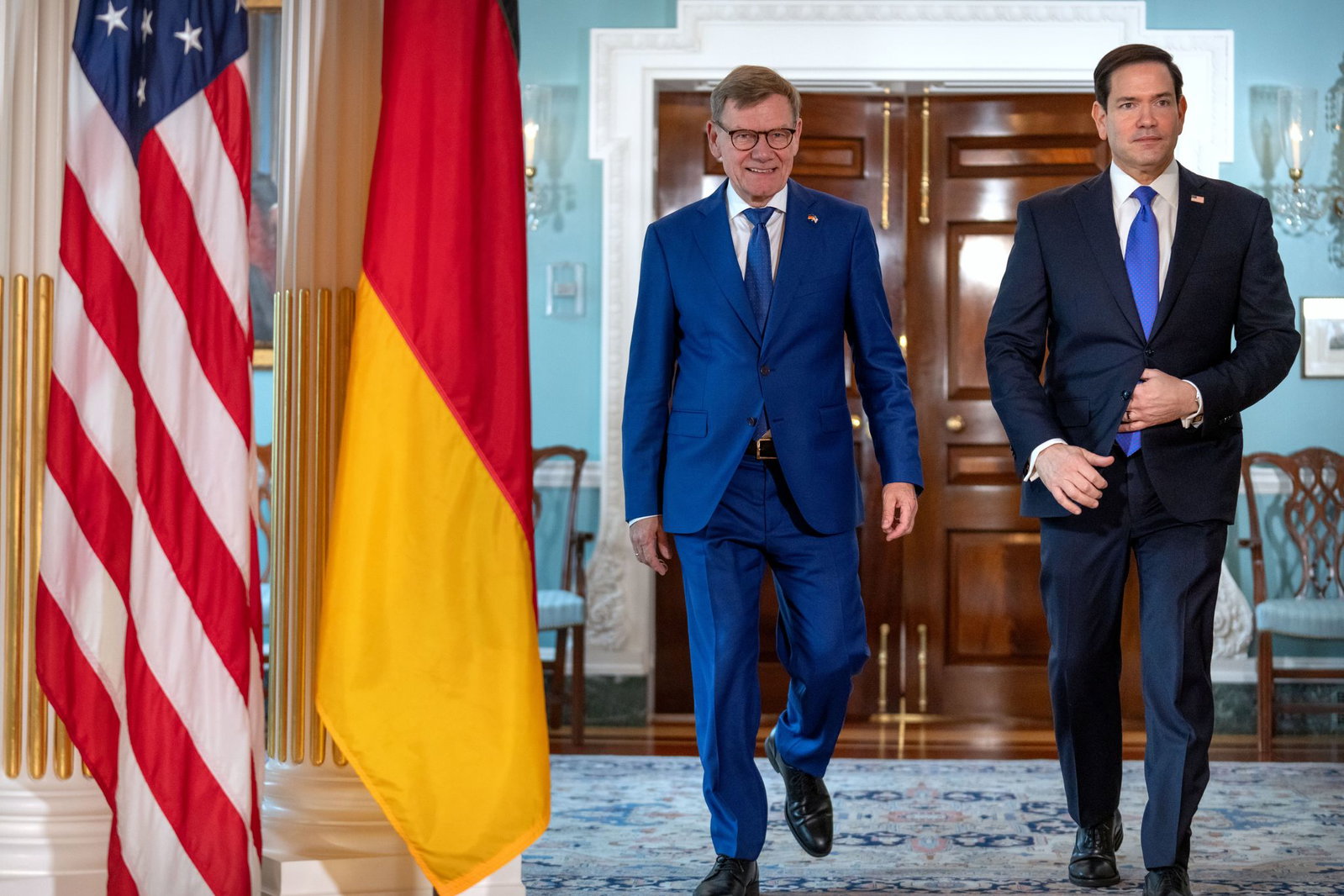 Außenminister Johann Wadephul (CDU) machte auf dem Weg zu seiner mehrtägigen Südamerikareise einen Zwischenstopp bei seinem US-Kollegen Marco Rubio in Washington. 
