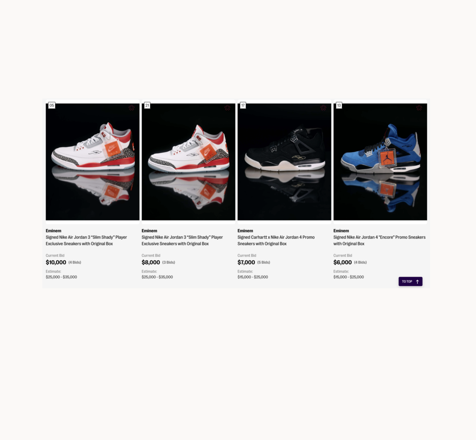 Eminem Sneaker Auktion