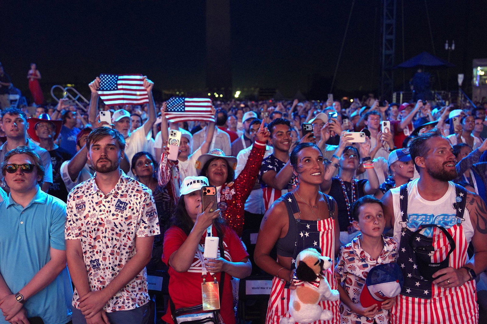 Tausende Zuschauer hatten sich auf der National Mall in Washington versammelt.