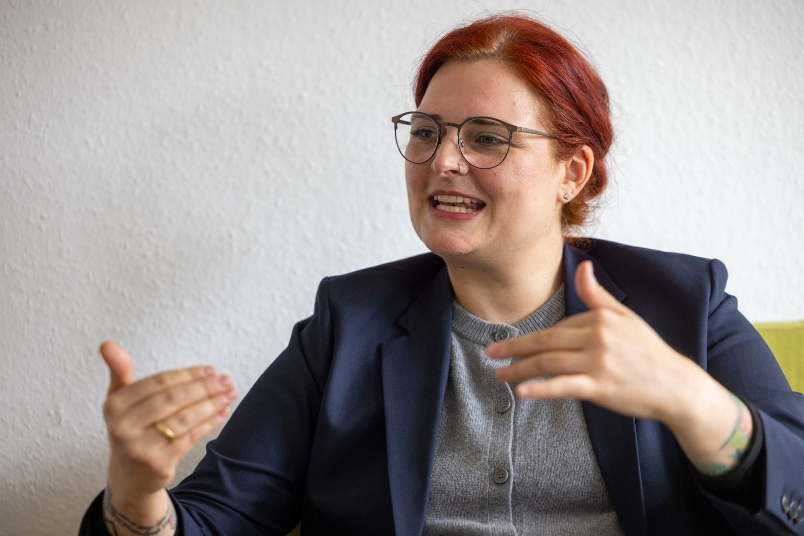 Pia Schellhammer, parlamentarische Geschäftsführerin der Grünen-Fraktion, hat die Hoffnung, dass aus einer nötigen Kommunalreform auch eine positive Zukunftsidee entstehen kann. (Archivbild)