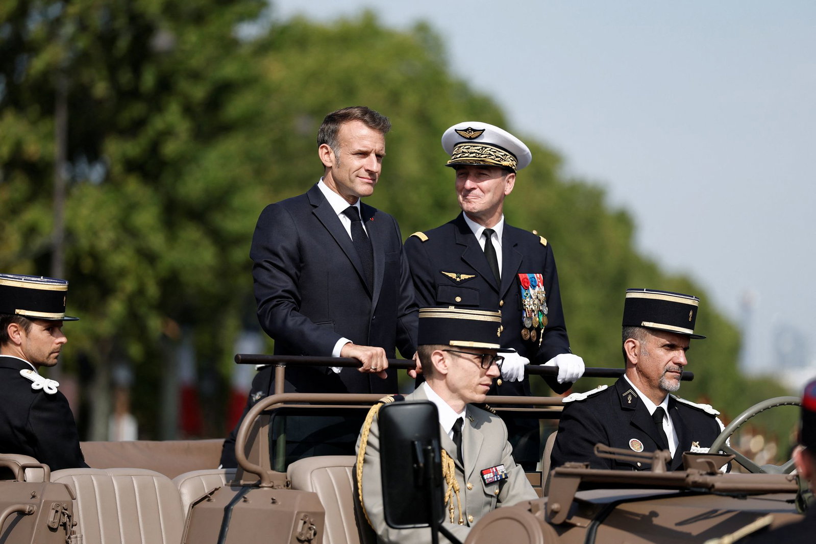 Präsident Macron nahm zum Ende seiner zweiten Amtszeit die Parade zum Nationalfeiertag zum zehnten und letzten Mal ab.