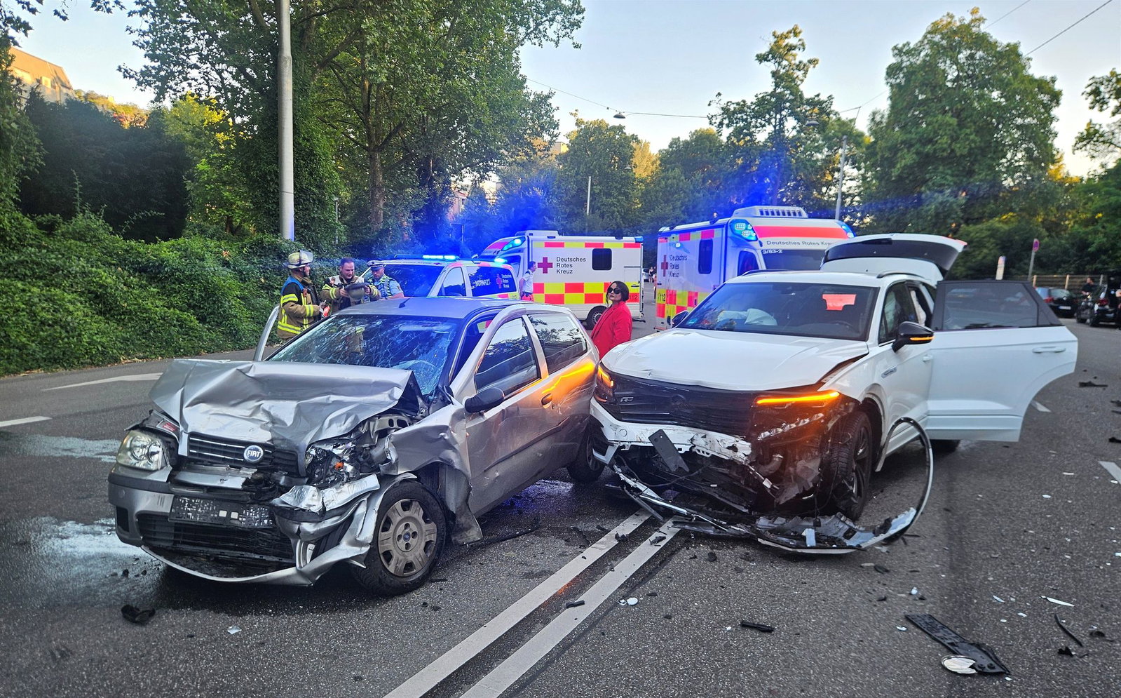 Bei dem Unfall wurde ein Mensch schwer verletzt.
