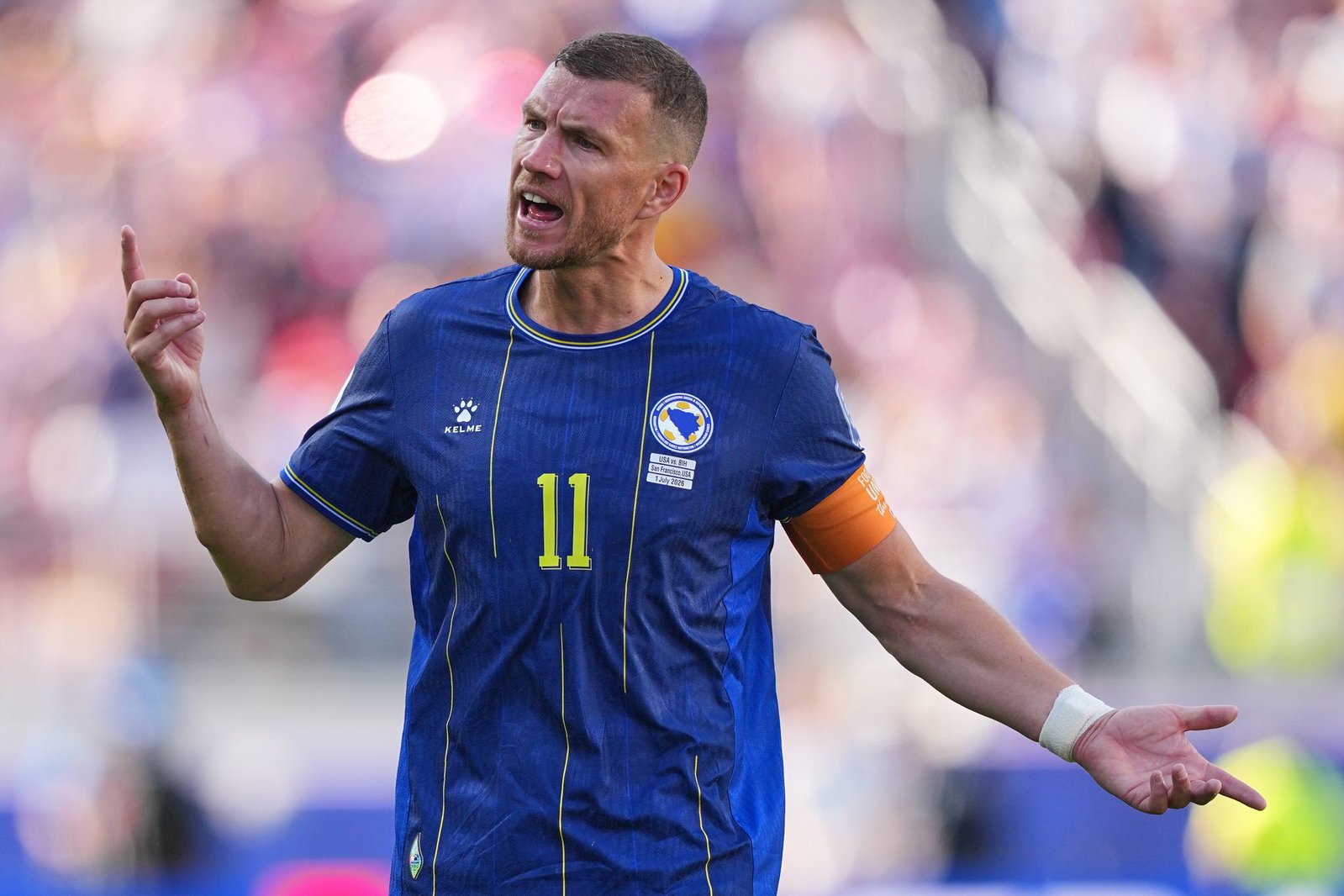 Edin Dzeko konnte seiner Mannschaft nach rund 50 Minuten nicht mehr helfen.