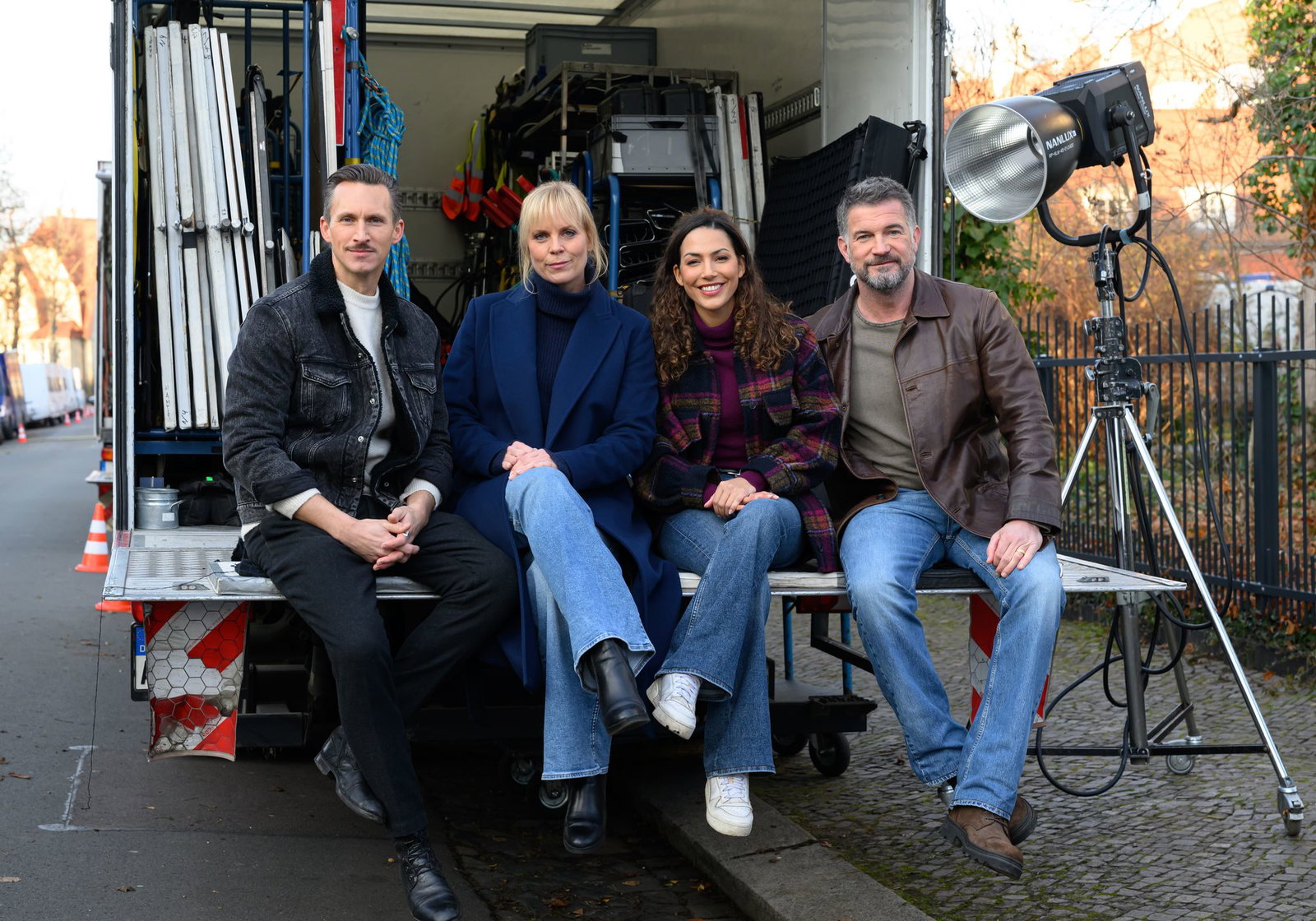 Das Team am Set in Leipzig. 