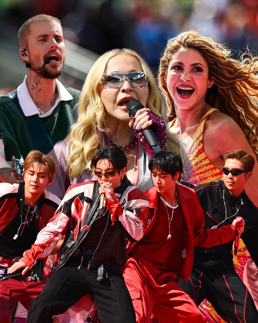 WM Halbzeitshow - Justin Bieber, BTS, Shakira, Madonna
