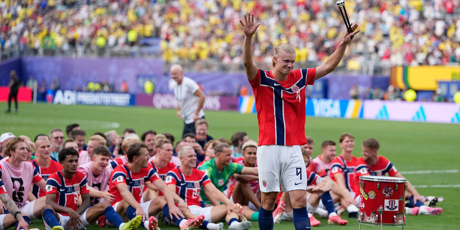 Erling Haaland traf doppelt gegen Brasilien.