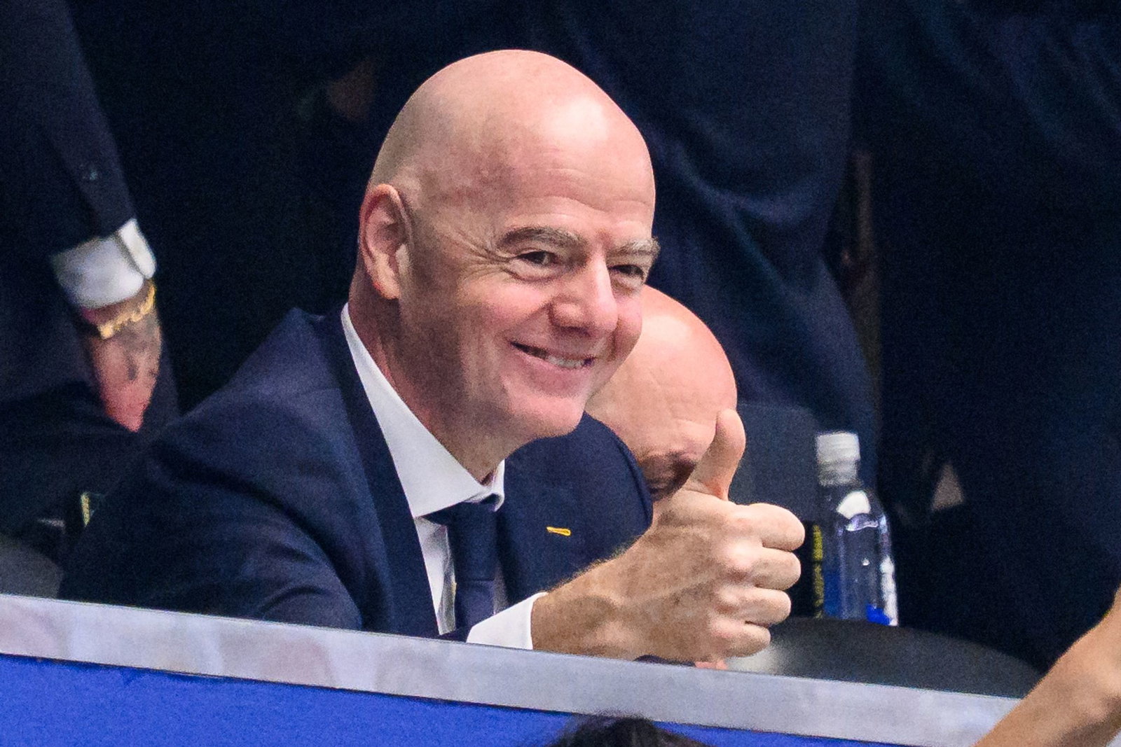 Gianni Infantino hat gute Laune bei der WM. 