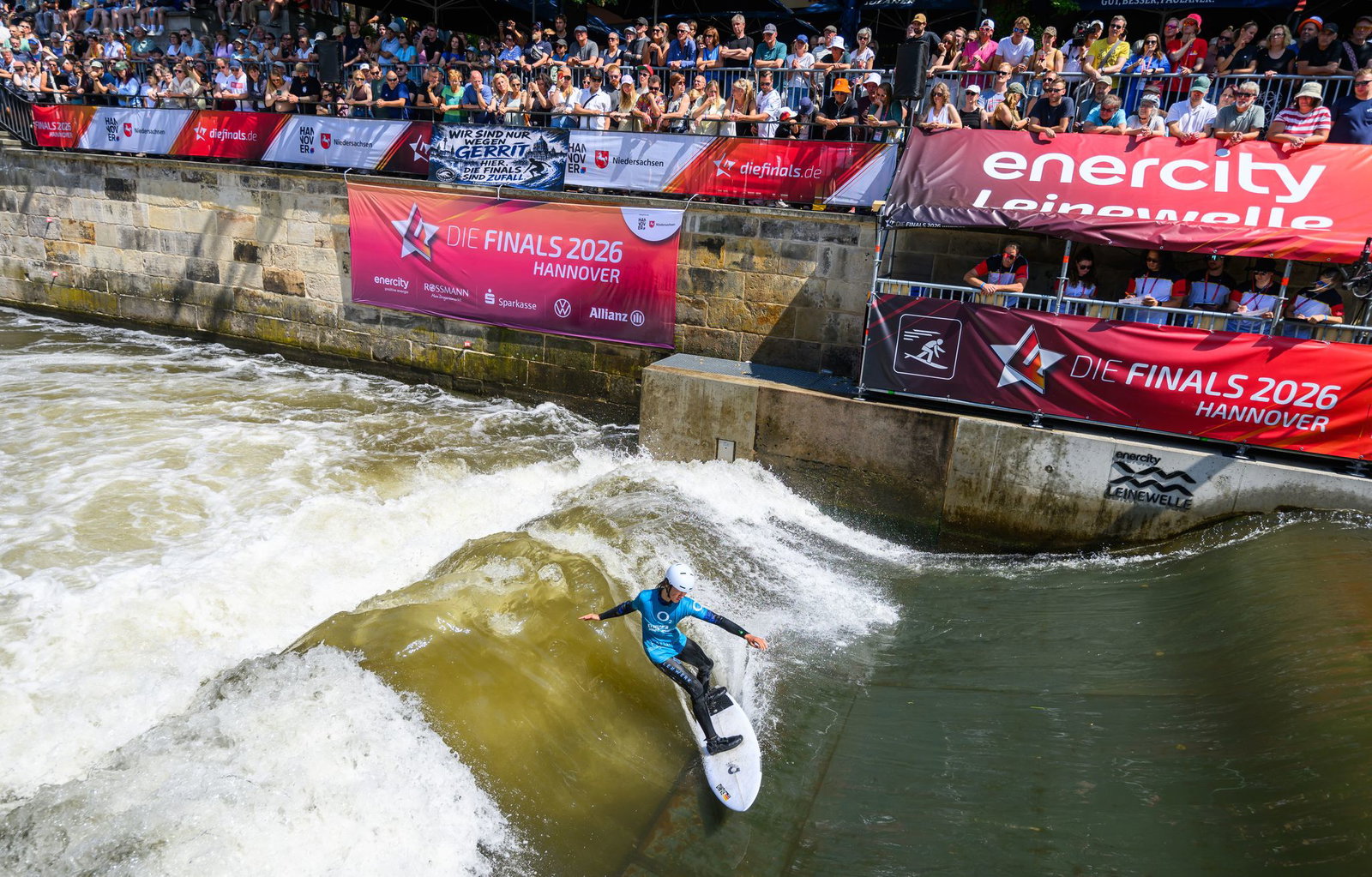 Publikumsmagnet bei den Finals: Surfen auf der Leine.