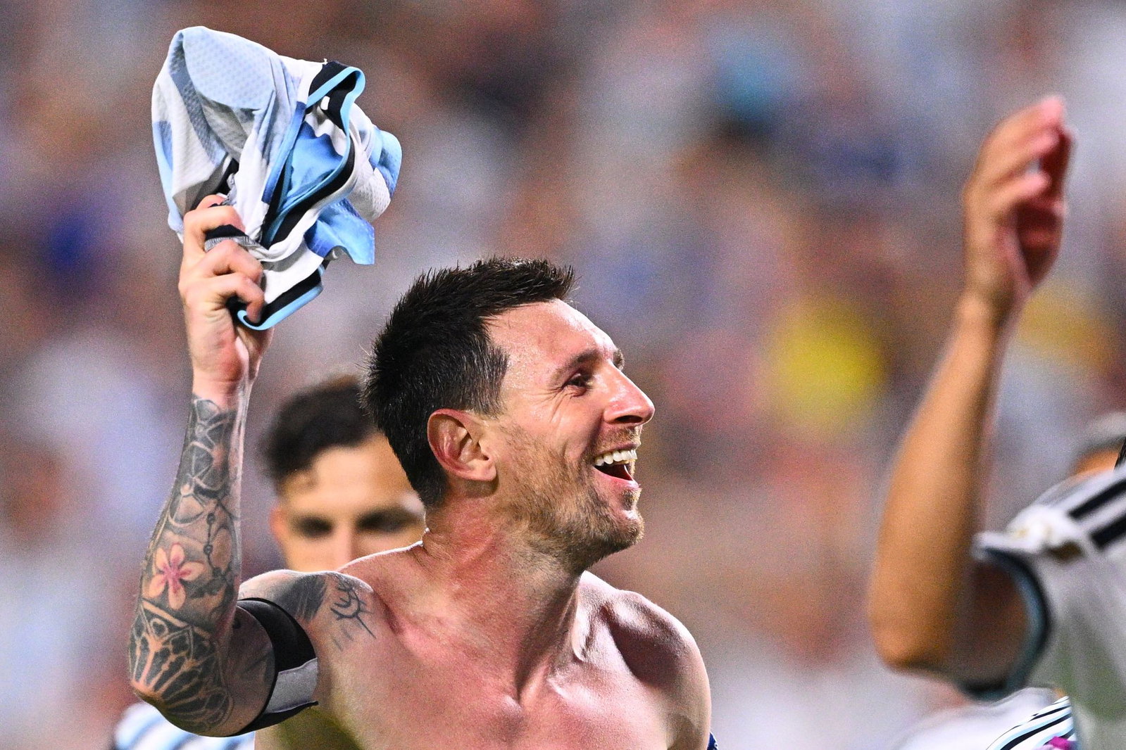 Auch ohne eigenes Tor überglücklich: Lionel Messi.
