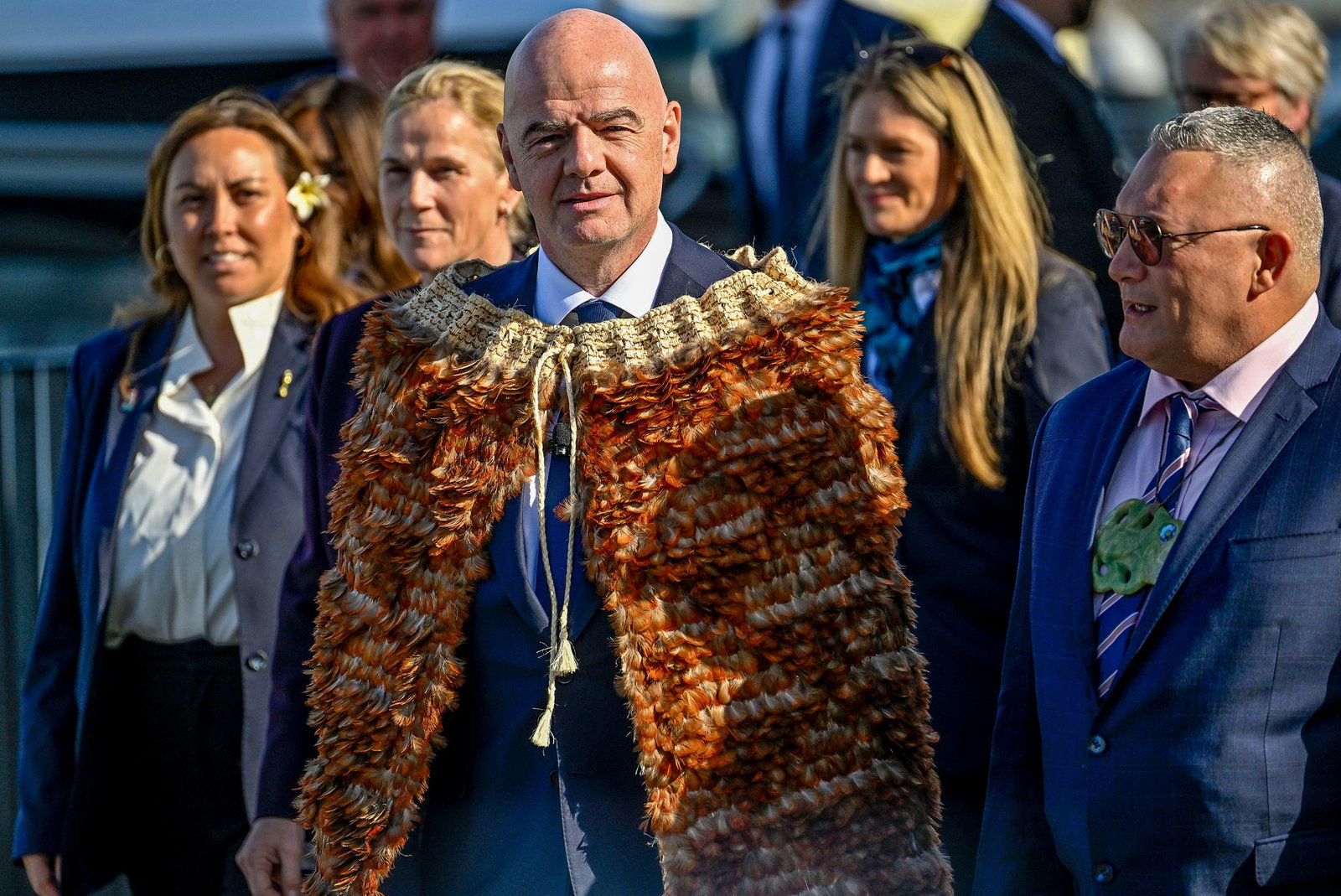 Gianni Infantino, hier bei der Auslosung der Frauen-WM 2023 in Auckland, hat nicht mehr das Vertrauen des neuseeländischen Verbands. (Archivbild)