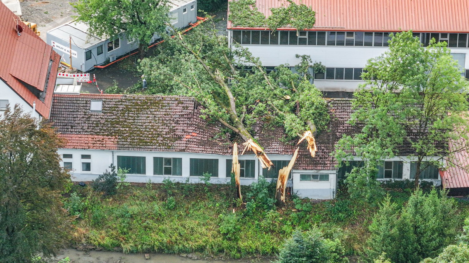Durch die starken Gewitter stürzten auch Bäume um.