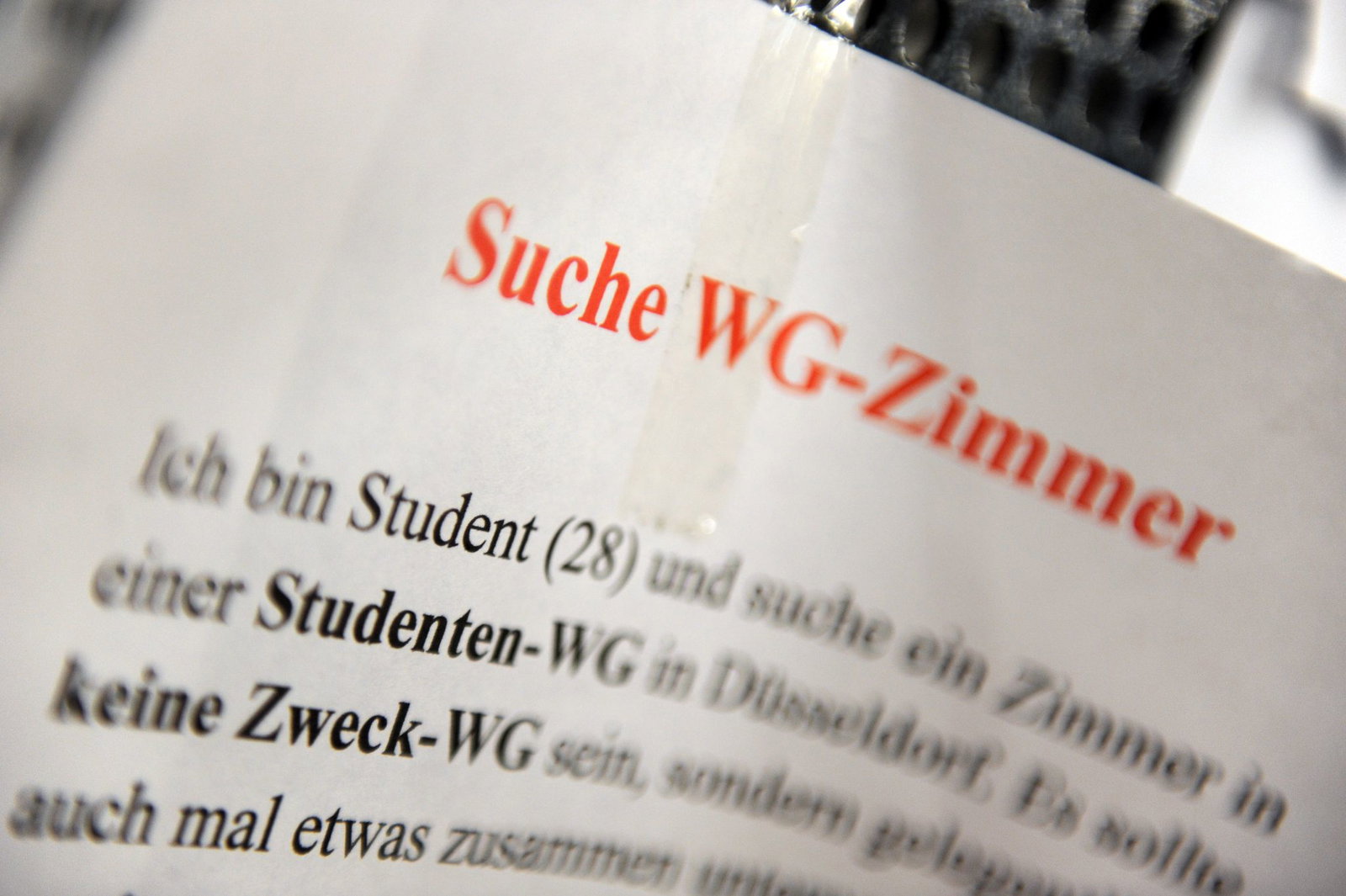 Die Miete frisst mehr als die Hälfte des Budgets vieler Studierender auf (Archivbild)