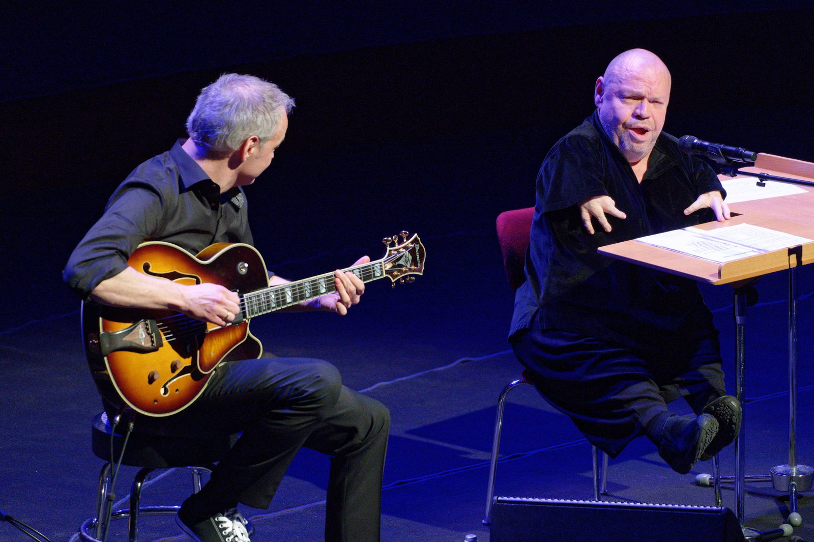 Quasthoff (r) wandte sich 2012 verstärkt dem Jazz zu. (Archivbild)