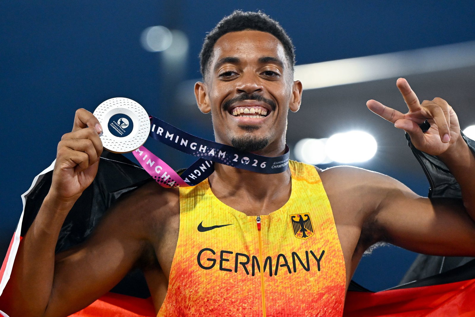 Emil Agyekum hat EM-Silber über 400 Meter Hürden gewonnen.