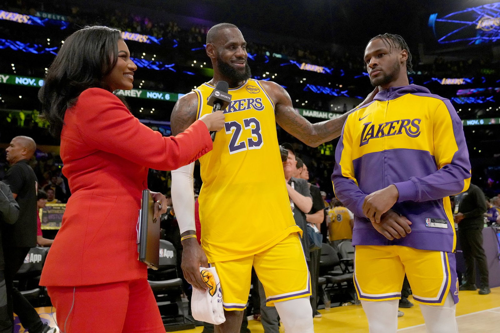LeBron und Bronny James schrieben NBA-Geschichte. (Archivbild)