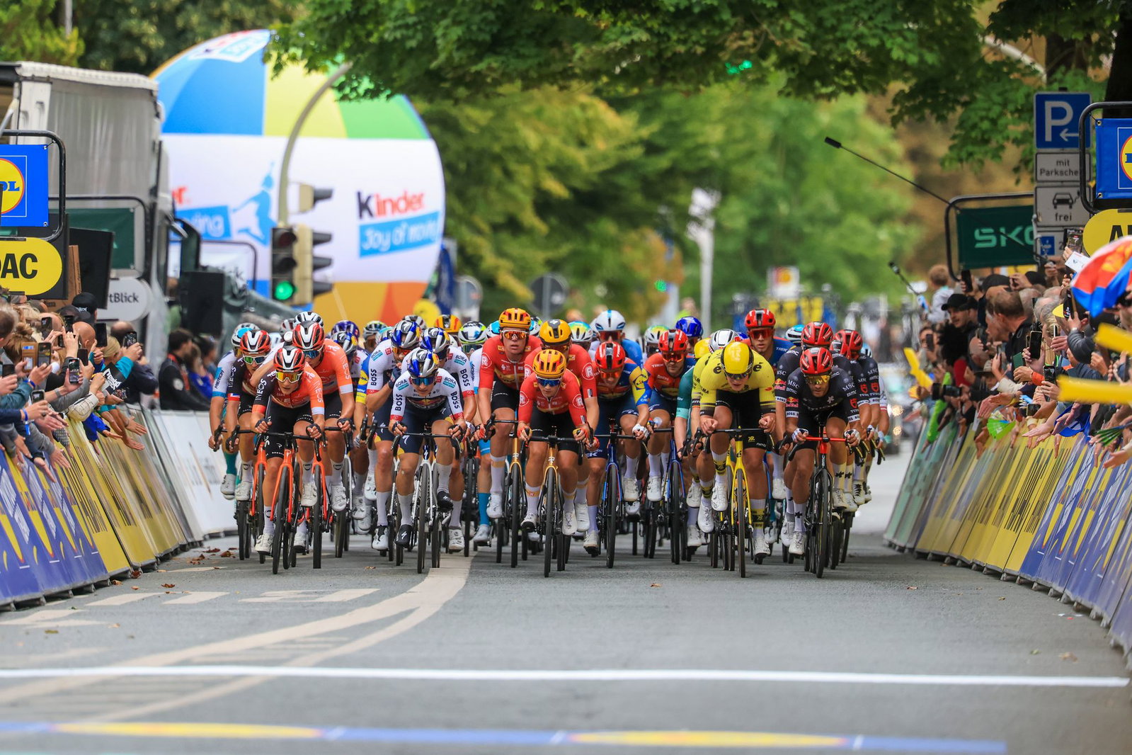 Radprofis bei der Deutschland Tour im vergangenen Jahr. 