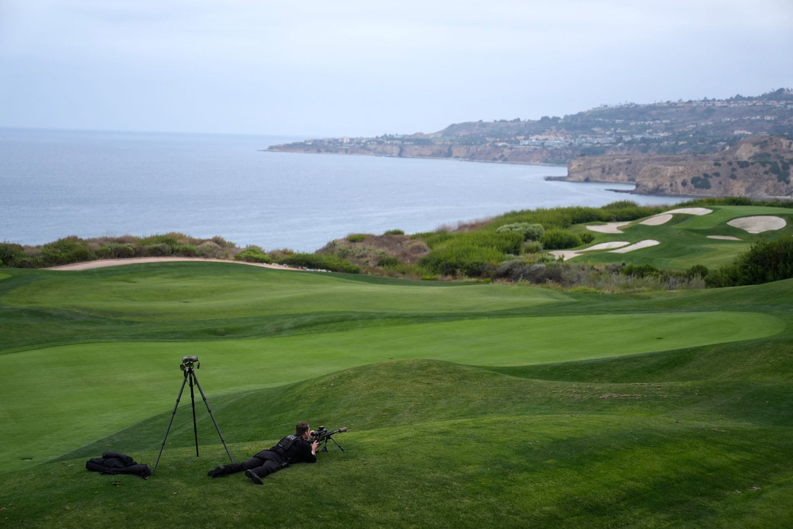 US-Präsident Donald Trump hatte seinen Golfplatz im Großraum Los Angeles auch bereits während des Wahlkampfs 2024 für einen Auftritt genutzt. (Archivbild)