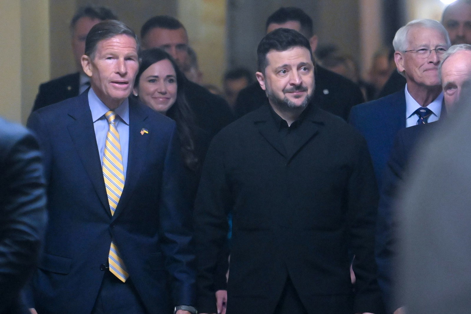 Der ukrainische Präsident Selenskyj traf vorige Woche den demokratischen Senator Blumenthal. (Archivbild)