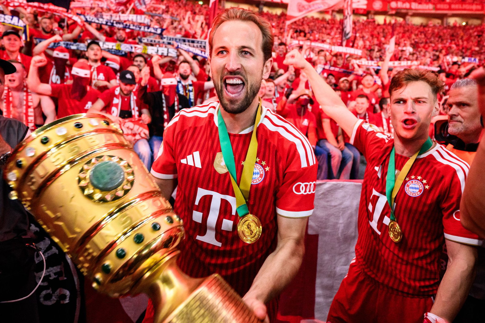 Gar nicht lange her: Im DFB-Pokalfinale war Harry Kane mit einem Hattrick Bayerns Matchwinner gegen Stuttgart. (Archivbild)
