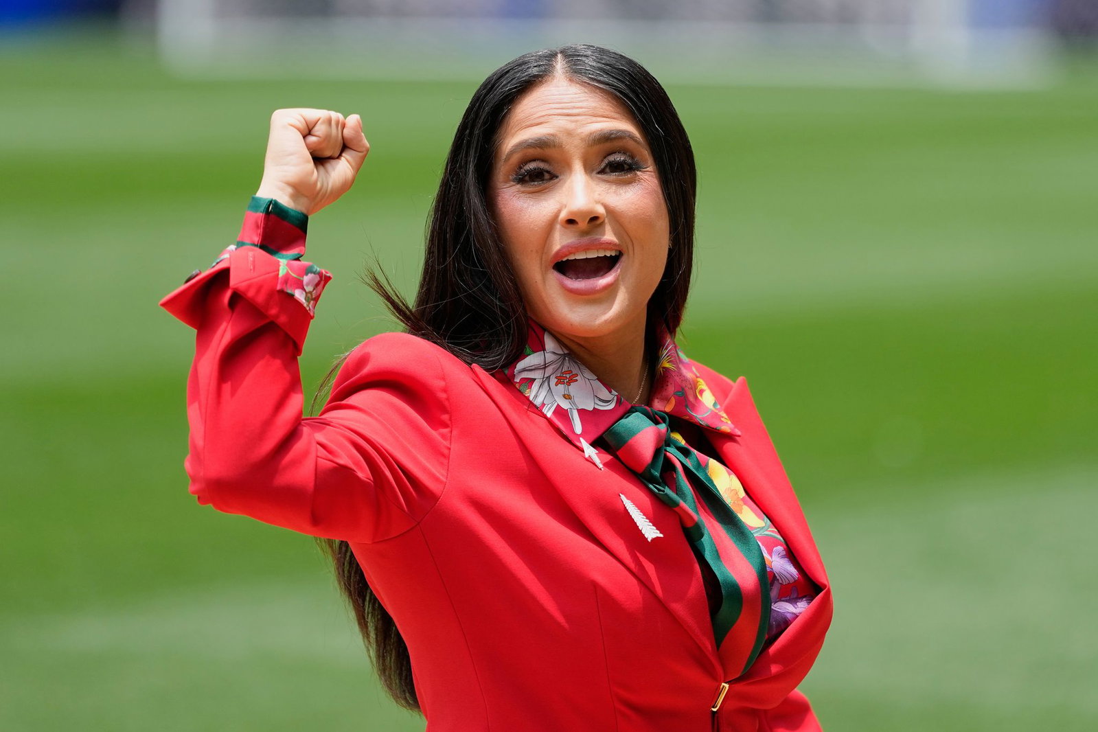 Salma Hayek hat eine neue Rolle als Stief-Großmutter. (Archivbild) 